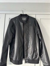Jack & Jones Mens Leather Zip