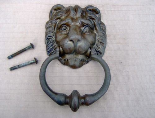 Antique door knocker lions - antique,