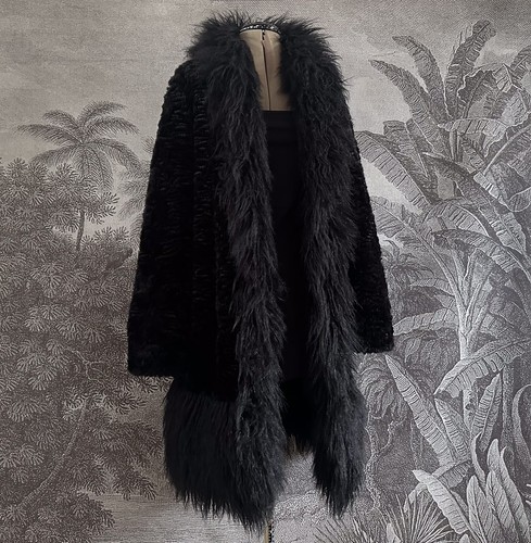 Biba afghan coat black - biba, faux
