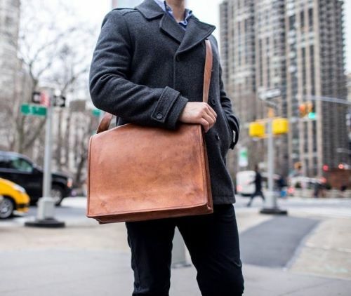 Bag leather vintage men - leather,