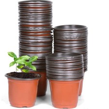 50X Plant Nursery Pot Full Size Reusable Plant Seeding Plastic Plant Container