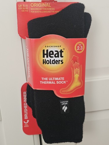 Mens black heat holders - mens, socks