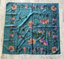Hand painted Thai Silk Scarf, Thistle Design