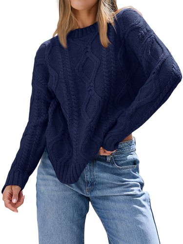 Women oversized cable knit - women's,