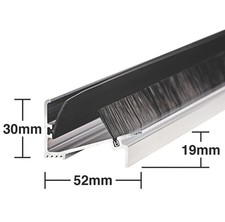 Stormguard Classic Threshold Draught & Rain Excluder Polished Aluminium 914mm