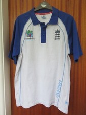 ICC Cricket World Cup 2007 White Short Sleeve Polo Shirt. England, West Indies M