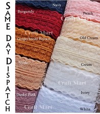 *37 colours* lace ribbon sewing wrapping craft cake trim scrapbooking diy Ivory 