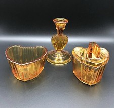 Art Deco Dark Amber Glass