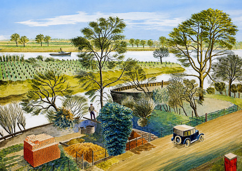 Eric ravilious river thames - river,