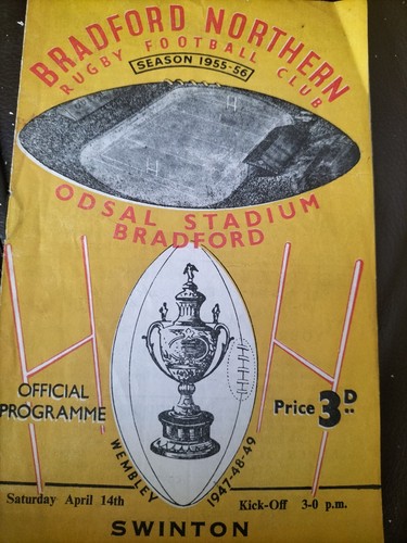 Vintage rugby league programme - league,