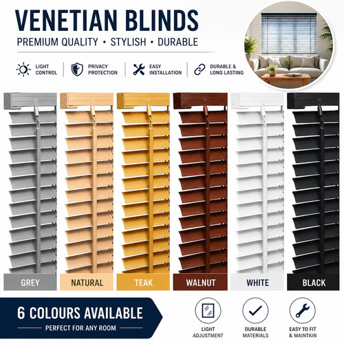Pvc venetian blinds - 25mm, slat