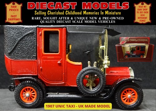 1907 unic taxi matchbox - 1907,