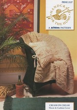 2127 Knitting Pattern In Aran For Throw & Cushion Cover - Cream On Cream 