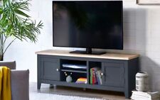 Dark Grey & Oak 2 Door Tv Unit