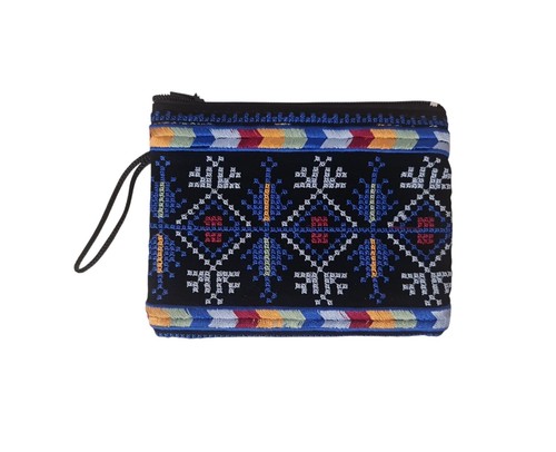 Colorful embroidered coin - colorful,
