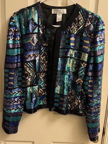 Vintage silk sequinned - , jacket