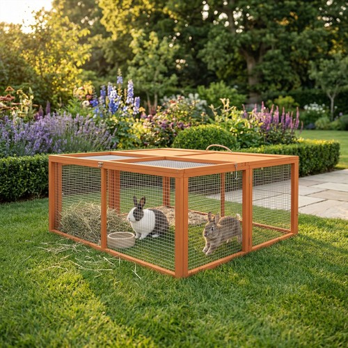 Rabbit hutch folding wooden - folding,