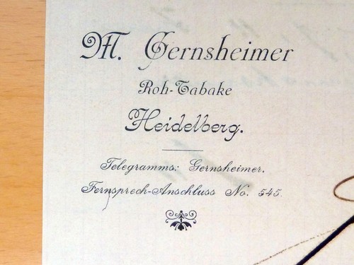 Heidelberg 1901 invoice - 1901,,