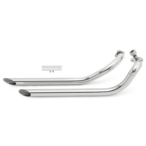 Staggered exhaust muffler - staggered, pipe
