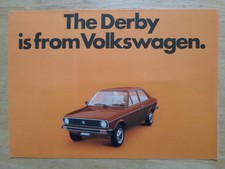 VOLKSWAGEN DERBY 1977 UK Mkt Large Format Sales Brochure - VW