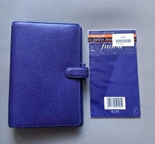Filofax Finsbury Personal Grained Leather Organiser Indigo. 