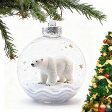 2026 Wildlife Animal 2D Acrylic Ball Christmas Ornaments Xmas Tree Home Decor