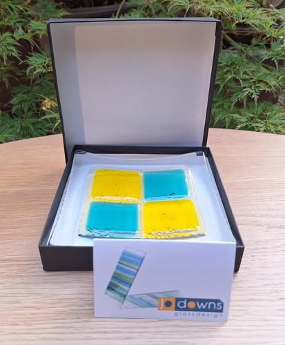 Downs fused glass dish - jo,