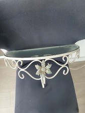 Retro/Vintage wrought  iron/ glass shelf