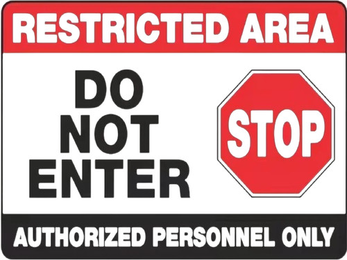Restricted area not - area,