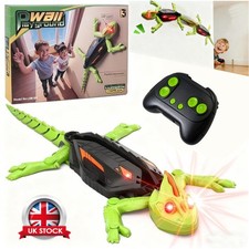 Wall Crawler Gecko, Rechargeable Remote Control Robot Kids Toys,Climbs LED