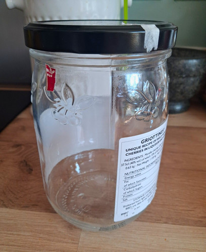 Clear round glass storage - clear,