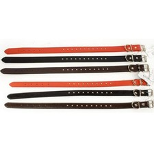 LEATHER PET DOG COLLAR NECK