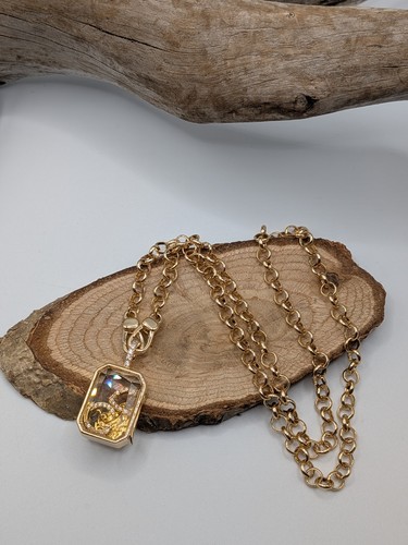 Gold tone locket cage - gold,