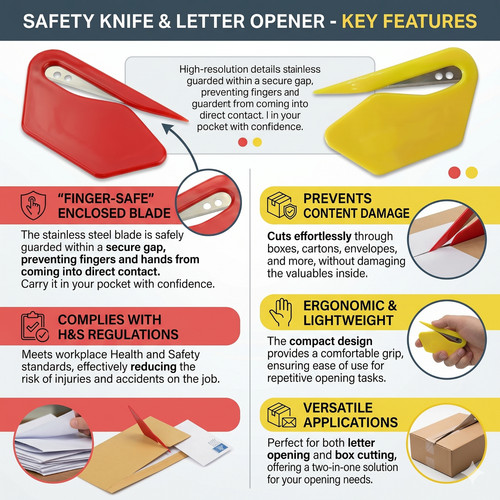 Safety knife and letter opener - safety,