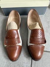 Bally Ladies Vintage 1990's Flat Leather Shoes Size 37 1/2 / 4.5 Good Condition.