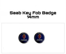 2x Saab Key Fob Badge 14mm