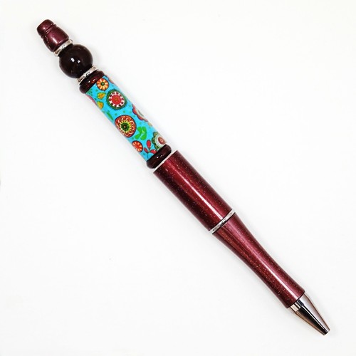 Beaded pens warm colours - 7,