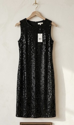 Benetton black sequin dress - benetton,