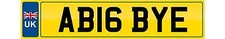 BIG BYE Private number plate cherished registration AB16 BYE personal car reg