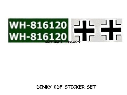 Dinky kdf sticker - , set