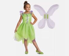 Disney Official Classic Tinkerbell Costume Kids includes Tinkerbell Wings, Tinke