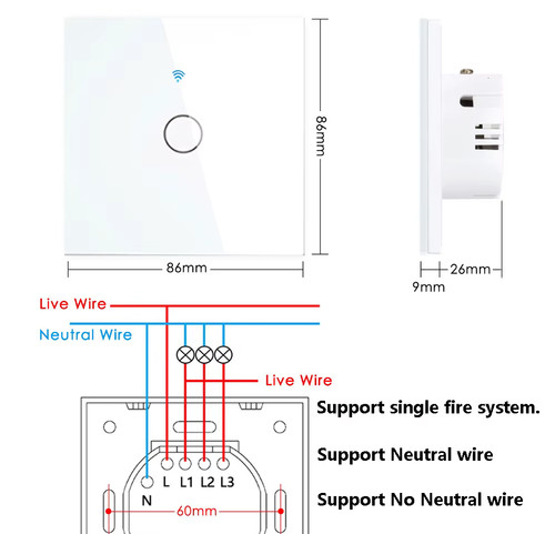 Wifi smart wall touch light - wifi,