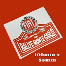 Fiat Rallye Monte Carlo 1980 Gewinner Racing Rally Classic Vinyl Sticker  Mini