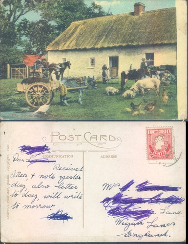 Thatched cottage with farm