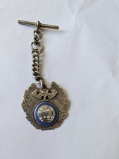 Sterling Silver with enamel Fob Medal