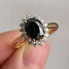 2 Ct Oval Cut Black Diamond