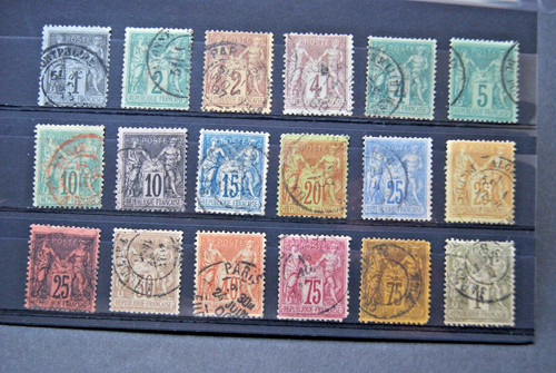 French stamps 1876 france - 1876/90,