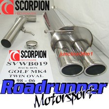 Scorpion Golf MK4 1.8T Stainless Rear Silencer Exhaust Back Box Twin New SVWB019