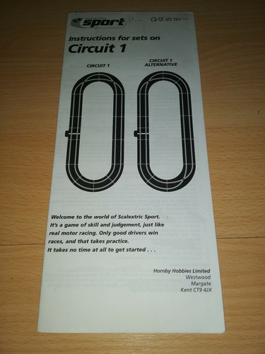 Scalextric sport instructions - scalextric,