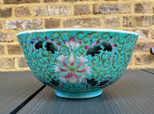 Chinese famille rose turquoise - chinese,